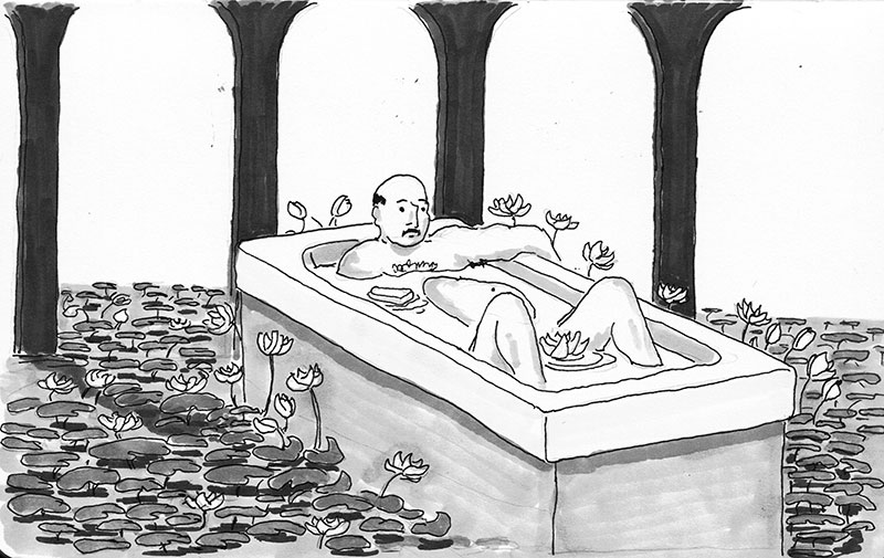 Leopold Bloom imagines a bath