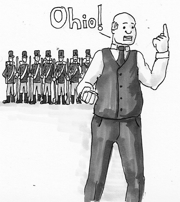 Myles Crawford imagining the troupes in Ohio